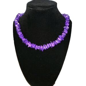 purple puka shell necklace